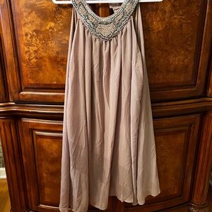 Elegant Beaded Neckline Dress